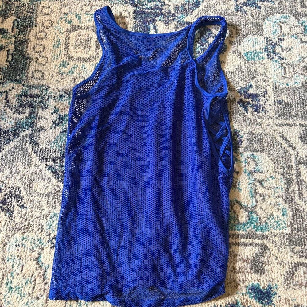 Endless‎ summer Women's Blue Tank Top Size Medium mesh activewear - Picture 6 of 7